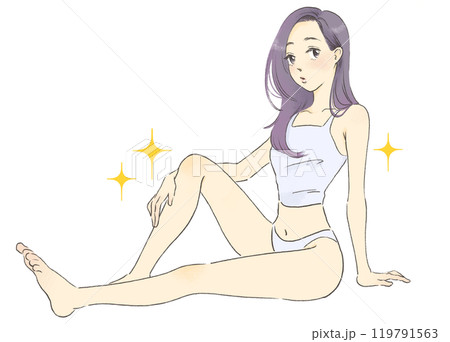 スタイルの良い女性のイラスト 全身 スタイルの良い女性のイラスト 全身 119791563