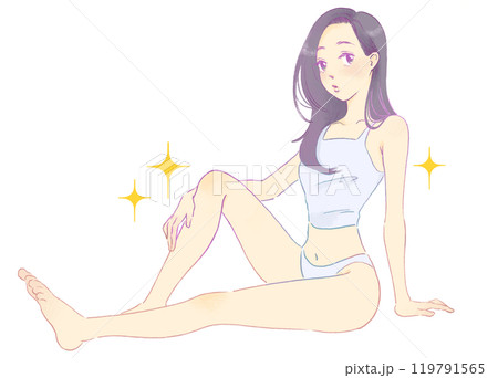 スタイルの良い女性のイラスト 全身 スタイルの良い女性のイラスト 全身 119791565