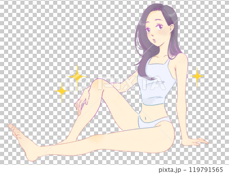 スタイルの良い女性のイラスト 全身 スタイルの良い女性のイラスト 全身 119791565