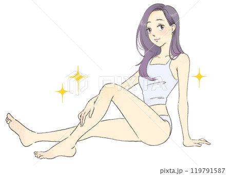 スタイルの良い女性のイラスト 全身 スタイルの良い女性のイラスト 全身 119791587