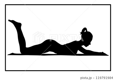 Lady doing push ups symbol. Wellness directions venture by step.Push up exercise preparing exercise. Lady doing push ups symbol. Wellness directions venture by step.Push up exercise preparing exercise. 119791984