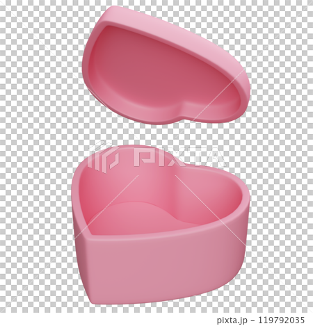 empty heart shaped box 3D graphic empty heart shaped box 3D graphic 119792035