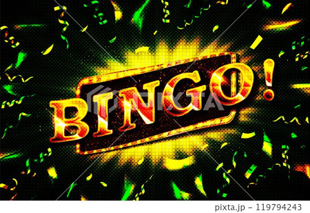 Realistic bingo game background composition 119794243