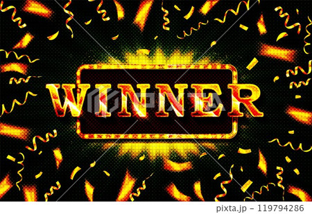 Winner shiny banner 119794286