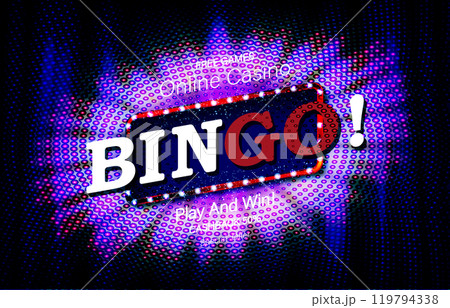 Realistic bingo game background composition. 119794338