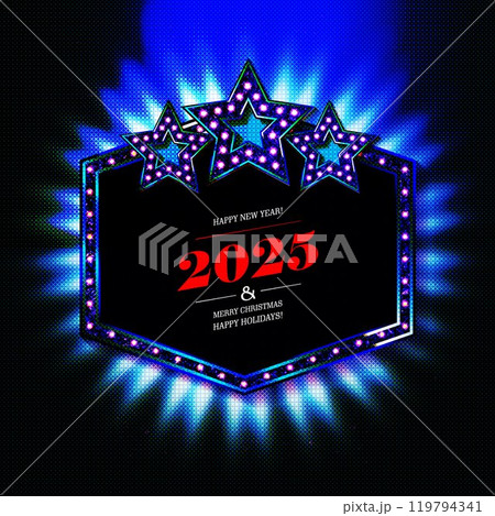 Simple Happy New Year 2025 poster design Simple Happy New Year 2025 poster design 119794341