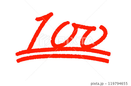 100点の手書き文字 100点の手書き文字 119794655