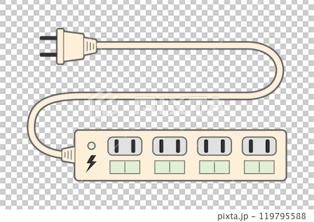 Extension cord illustration material 119795588