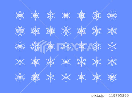 Set of cute snowflake icons on isolated background New Year ornament Symbols for mobile apps and website design. Flat snowflake icons, silhouette. Set of cute snowflake icons on isolated background New Year ornament Symbols for mobile apps and website design. Flat snowflake icons, silhouette. 119795899