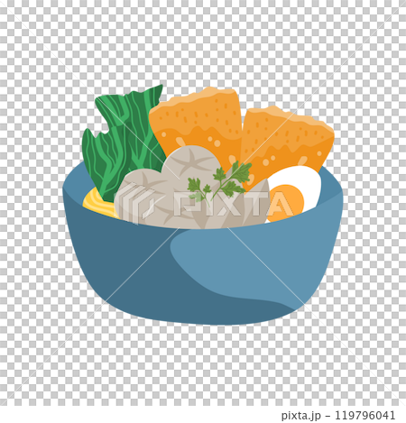 a bowl of beef balls illustration a bowl of beef balls illustration 119796041