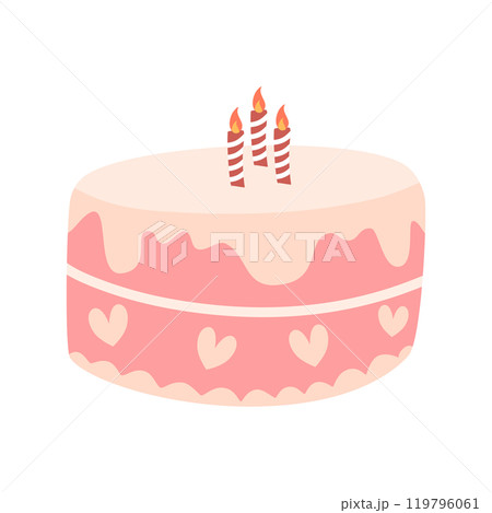 Sweet cake with cream 119796061