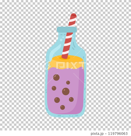 Taiwan milk tea with bubble 119796063