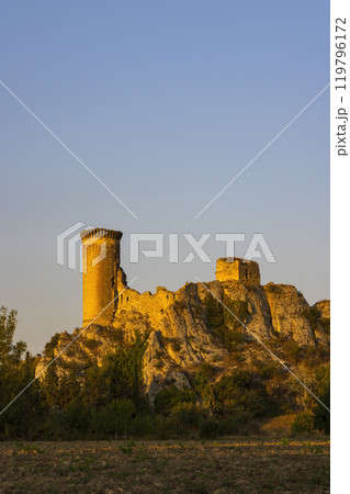Chateau de Hers ruins near Chateauneuf-du-Pape, Provence, France 119796172