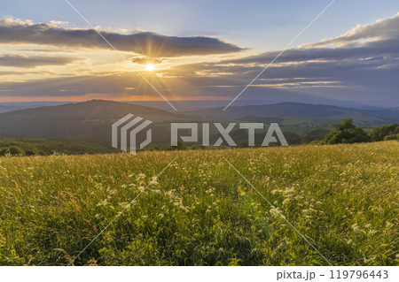 Landscape Kubikuv vrch near Javornik and Nova Lhota,  White Carpathians, Czech Republic 119796443