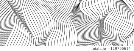 abstract black and white wave background. Vector illustration 119796614
