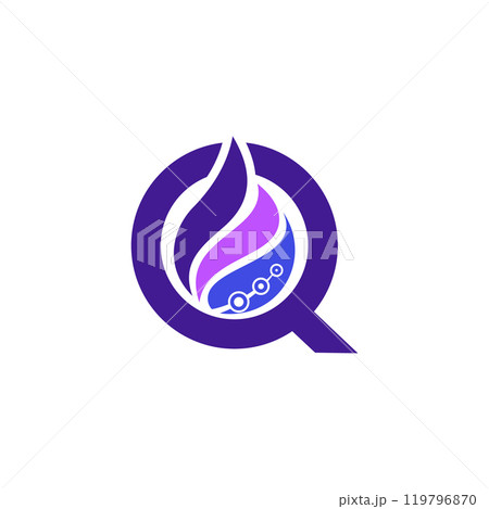 Letter q technology logo vector 119796870