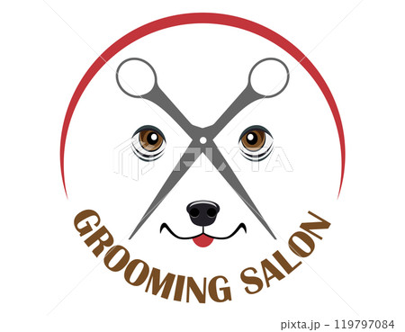 grooming pet cats and dogs logo for your business or company vector illustration 119797084