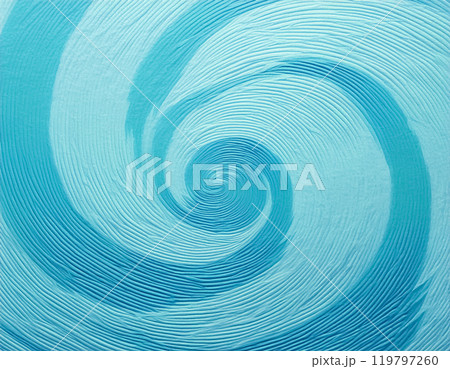 和紙のテクスチャのイメージ素材　渦巻模様　水色 119797260