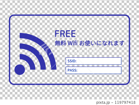 免費Wi-Fi接入資訊牌(帶ID和密碼字段,向量格式) 免費Wi-Fi接入資訊牌(帶ID和密碼字段,向量格式) 119797418