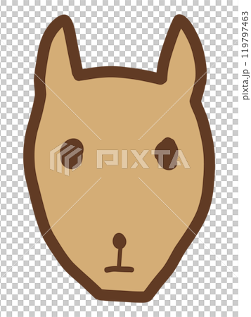 Hand drawn kangaroo face Hand drawn kangaroo face 119797463