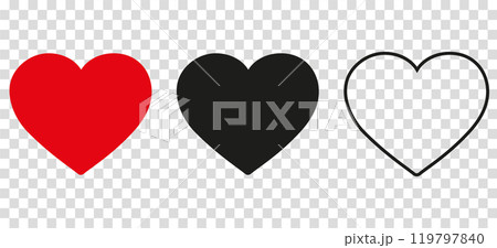 heart icons set vector 119797840