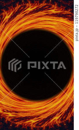 Burning vortex blur orange red swirl black hole with empty space dimensional portal fire frame circle art illustration abstract background. Burning vortex blur orange red swirl black hole with empty space dimensional portal fire frame circle art illustration abstract background. 119798272