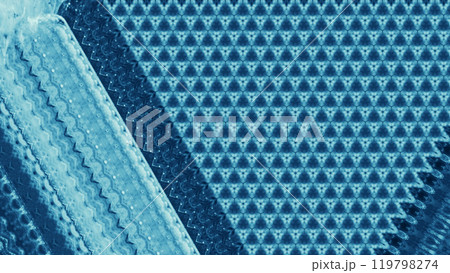 Mosaic texture pattern blue glowing futuristic innovative geometric structure art illustration abstract background. 119798274