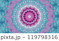 Mandala harmony balance in blue pink intricate geometric patterns blend of colors design art illustration abstract background. 119798316