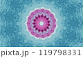 Kaleidoscope design blend of pink blue color round pattern with intricate details art illustration abstract background. 119798331