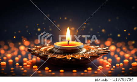 Illuminate your Diwali celebration with the warm glow of traditional diya lamps Illuminate your Diwali celebration with the warm glow of traditional diya lamps 119799784
