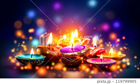 Experience the radiant beauty of Diwali, the Indian festival of lights 119799905
