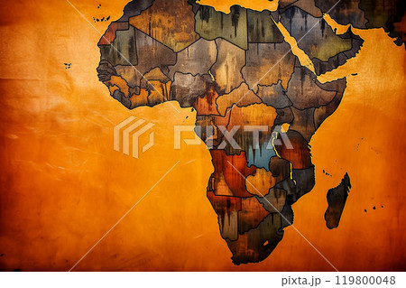 Celebrate World Africa Day with an illustration featuring the iconic map of Africa 119800048