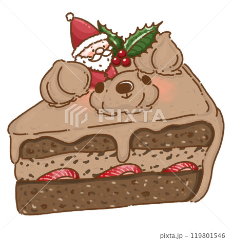 くまちゃんチョコクリスマスショートケーキ 119801546