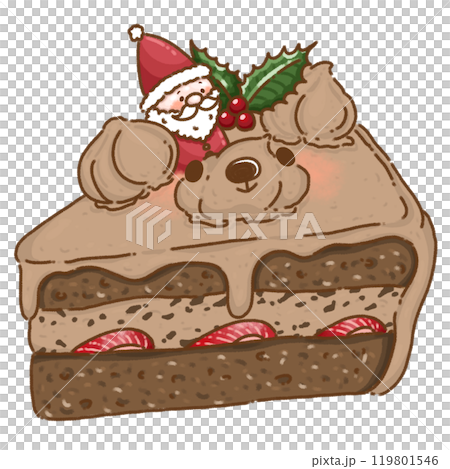 くまちゃんチョコクリスマスショートケーキ 119801546