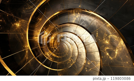 The Golden Ratio, seen in nature and art, uses the Fibonacci Spiral as a key design and photography guide. The Golden Ratio, seen in nature and art, uses the Fibonacci Spiral as a key design and photography guide. 119803086