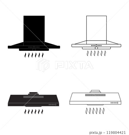 Kitchen smoke exhauster icon 119804421