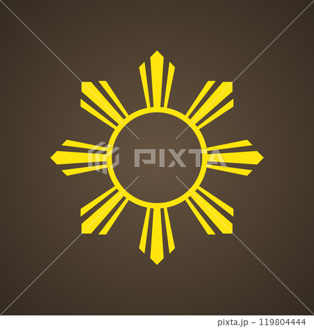 Symbol from the flag of Philippines 119804444