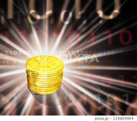 ビットコインの積み重ね 119804904