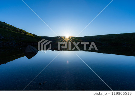 【山岳素材】白馬大池の日の出【長野県】 119806519
