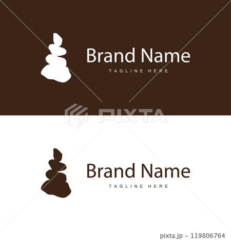 Stone Vector Logo, Stone Design Balance Milestone Vector Templet Symbol Illustration Stone Vector Logo, Stone Design Balance Milestone Vector Templet Symbol Illustration 119806764