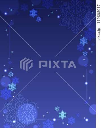 シンプルでシックな雪のクリスマス風テンプレート シンプルでシックな雪のクリスマス風テンプレート 119808017