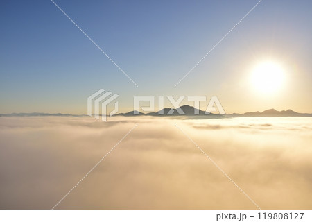 黒井城跡からの篠山盆地の丹波霧（雲海） 119808127