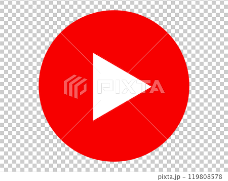 動画再生ボタン（アイコン・赤） 119808578