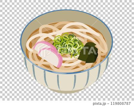 かけうどんのベクターイラスト 119808787