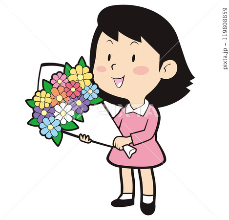 花束を持つ女の子 花束を持つ女の子 119808859
