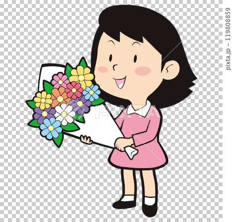 花束を持つ女の子 花束を持つ女の子 119808859