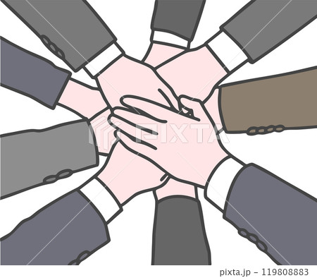 協力して働くビジネスマンのイメージ 協力して働くビジネスマンのイメージ 119808883