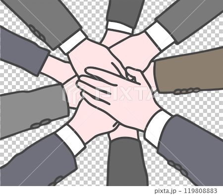 協力して働くビジネスマンのイメージ 協力して働くビジネスマンのイメージ 119808883