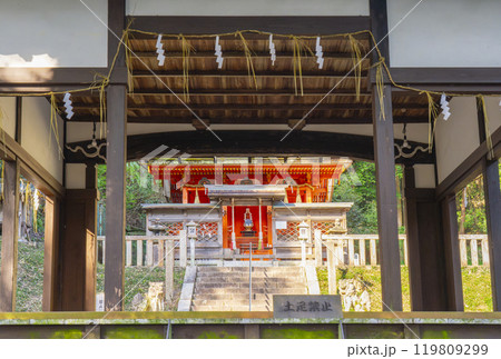 山科神社　拝殿と本殿（京都府京都市山科区西野山岩ヶ谷町） 119809299