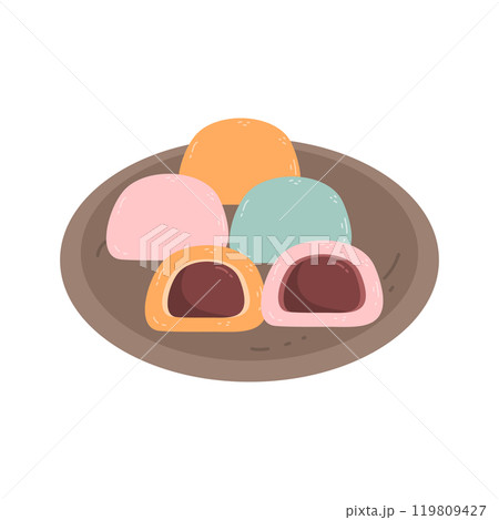 Mochi - japanese rice cake 119809427